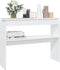 vidaXL - Wandtafel - 102x30x80 - cm - bewerkt - hout - wit