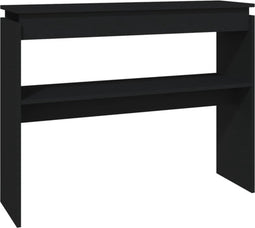 vidaXL - Wandtafel - 102x30x80 - cm - bewerkt - hout - zwart