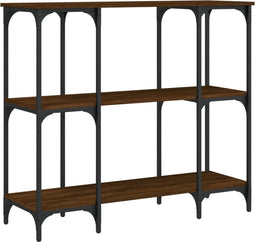 vidaXL - Wandtafel - 102x35x90 - cm - bewerkt - hout - bruin - eikenkleur