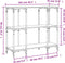 vidaXL - Wandtafel - 102x35x90 - cm - bewerkt - hout - gerookt - eikenkleurig