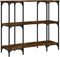 vidaXL - Wandtafel - 102x35x90 - cm - bewerkt - hout - gerookt - eikenkleurig