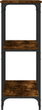 vidaXL - Wandtafel - 102x35x90 - cm - bewerkt - hout - gerookt - eikenkleurig