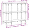 vidaXL - Wandtafel - 102x35x90 - cm - bewerkt - hout - grijs - sonoma - eikenkleurig