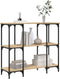 vidaXL - Wandtafel - 102x35x90 - cm - bewerkt - hout - sonoma - eikenkleurig