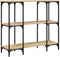 vidaXL - Wandtafel - 102x35x90 - cm - bewerkt - hout - sonoma - eikenkleurig