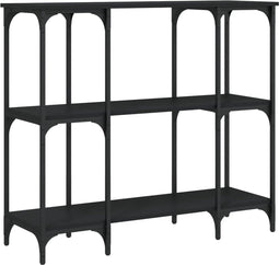 vidaXL - Wandtafel - 102x35x90 - cm - bewerkt - hout - zwart