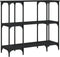 vidaXL - Wandtafel - 102x35x90 - cm - bewerkt - hout - zwart