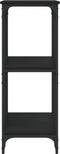 vidaXL - Wandtafel - 102x35x90 - cm - bewerkt - hout - zwart