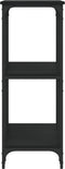 vidaXL - Wandtafel - 102x35x90 - cm - bewerkt - hout - zwart