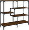 vidaXL - Wandtafel - 103x32x95 - cm - bewerkt - hout - bruin - eikenkleur
