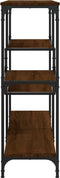 vidaXL - Wandtafel - 103x32x95 - cm - bewerkt - hout - bruin - eikenkleur