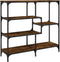 vidaXL - Wandtafel - 103x32x95 - cm - bewerkt - hout - gerookt - eikenkleurig
