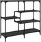 vidaXL - Wandtafel - 103x32x95 - cm - bewerkt - hout - zwart