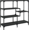vidaXL - Wandtafel - 103x32x95 - cm - bewerkt - hout - zwart