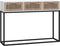 vidaXL - Wandtafel - 105x30x75 - cm - bewerkt - hout - en - ijzer - wit
