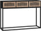 vidaXL - Wandtafel - 105x30x75 - cm - bewerkt - hout - en - ijzer - zwart