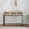 vidaXL - Wandtafel - 105x30x75 - cm - bewerkt - hout - en - ijzer