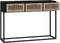 vidaXL - Wandtafel - 105x30x75 - cm - bewerkt - hout - en - ijzer - zwart