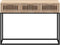 vidaXL - Wandtafel - 105x30x75 - cm - bewerkt - hout - en - ijzer