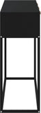 vidaXL - Wandtafel - 105x30x75 - cm - bewerkt - hout - en - ijzer - zwart