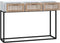 vidaXL - Wandtafel - 105x30x75 - cm - bewerkt - hout - en - ijzer - wit