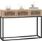 vidaXL - Wandtafel - 105x30x75 - cm - bewerkt - hout - en - ijzer