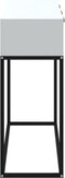 vidaXL - Wandtafel - 105x30x75 - cm - bewerkt - hout - en - ijzer - wit