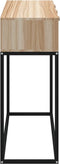 vidaXL - Wandtafel - 105x30x75 - cm - bewerkt - hout - en - ijzer