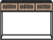 vidaXL - Wandtafel - 105x30x75 - cm - bewerkt - hout - en - ijzer - zwart