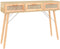 vidaXL - Wandtafel - 105x30x75 - cm - massief - grenenhout - en - natuurlijk - rattan