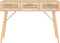 vidaXL - Wandtafel - 105x30x75 - cm - massief - grenenhout - en - natuurlijk - rattan