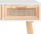 vidaXL - Wandtafel - 105x30x75 - cm - massief - grenenhout - en - natuurlijk - rattan