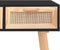vidaXL - Wandtafel - 105x30x75 - cm - massief - grenenhout - en - natuurlijk - rattan