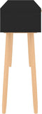 vidaXL - Wandtafel - 105x30x75 - cm - massief - grenenhout - en - natuurlijk - rattan