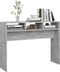 vidaXL - Wandtafel - 105x30x80 - cm - bewerkt - hout - betongrijs