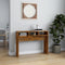 vidaXL - Wandtafel - 105x30x80 - cm - bewerkt - hout - gerookt - eikenkleurig