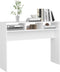 vidaXL - Wandtafel - 105x30x80 - cm - bewerkt - hout - wit