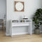 vidaXL - Wandtafel - 105x30x80 - cm - bewerkt - hout - wit