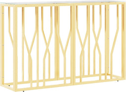 vidaXL - Wandtafel - 110x30x70 - cm - roestvrij - staal - en - glas