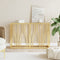 vidaXL - Wandtafel - 110x30x70 - cm - roestvrij - staal - en - glas