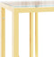 vidaXL - Wandtafel - 110x30x70 - cm - roestvrij - staal - en - glas
