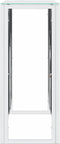 vidaXL - Wandtafel - 110x30x70 - cm - roestvrij - staal - en - glas