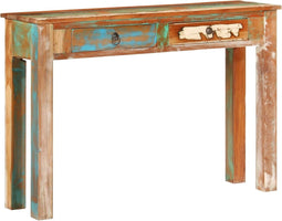 vidaXL - Wandtafel - 110x30x75 - cm - massief - gerecycled - hout