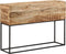 vidaXL - Wandtafel - 110x30x75 - cm - massief - ruw - mangohout - en - ijzer