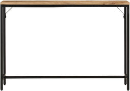 vidaXL - Wandtafel - 110x30x75 - cm - massief - ruw - mangohout - en - ijzer