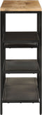 vidaXL - Wandtafel - 110x30x75 - cm - massief - ruw - mangohout - en - ijzer