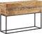 vidaXL - Wandtafel - 110x30x75 - cm - massief - ruw - mangohout - en - ijzer