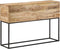 vidaXL - Wandtafel - 110x30x75 - cm - massief - ruw - mangohout - en - ijzer