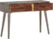 vidaXL - Wandtafel - 110x35x75 - cm - massief - ruw - mangohout - grijs