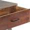 vidaXL - Wandtafel - 110x35x75 - cm - massief - ruw - mangohout - grijs